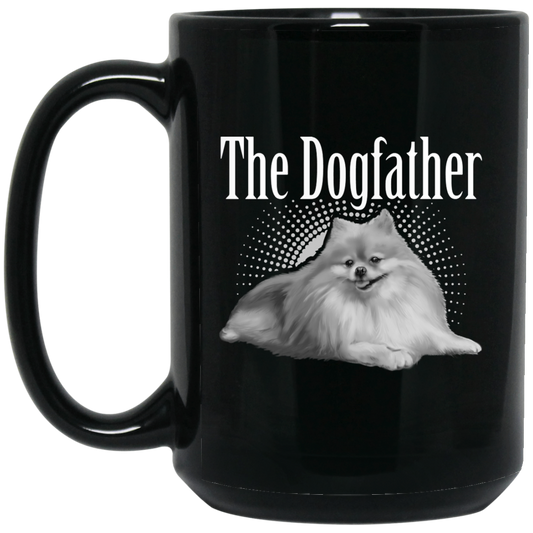 Pomeranian Mug - Dogfather Black Coffee Mugs - GoneBold.gift