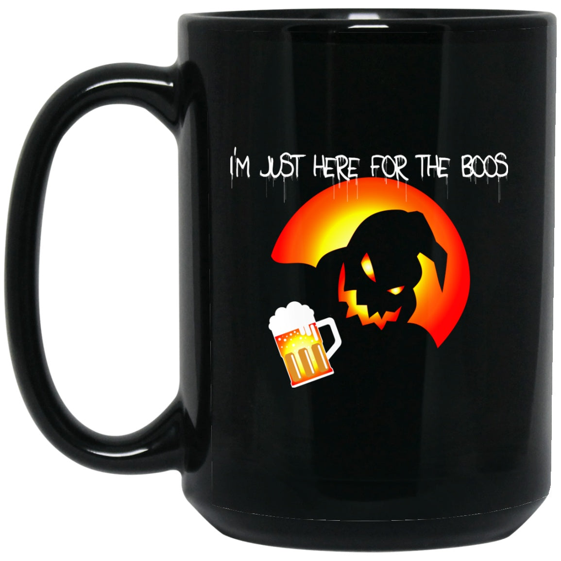 I'm Here For The Boos Halloween Mug Black Coffee Mugs - GoneBold.gift