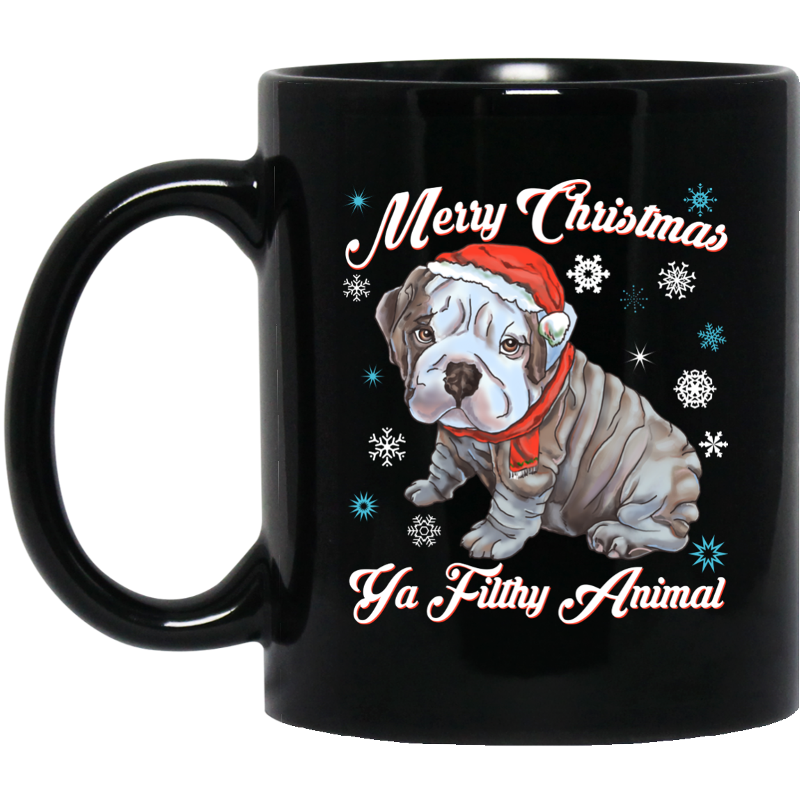 Christmas Mug - English Bulldog Puppy Gift Idea - GoneBold.gift