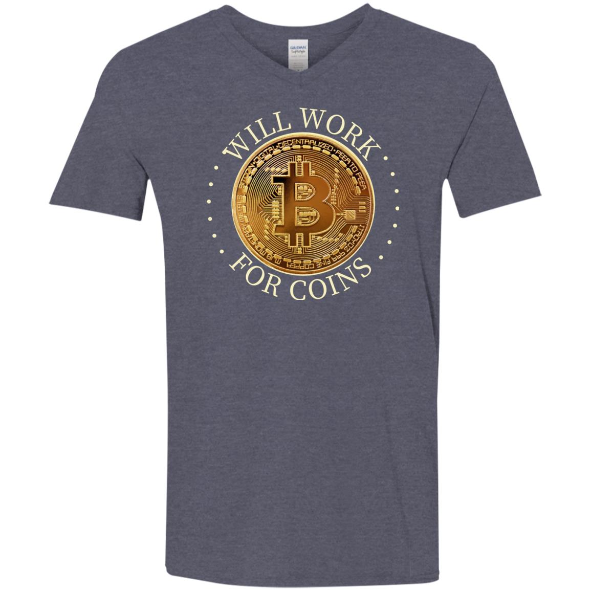 Bitcoin Shirt for Men - Will Work For Coins - GoneBold.gift