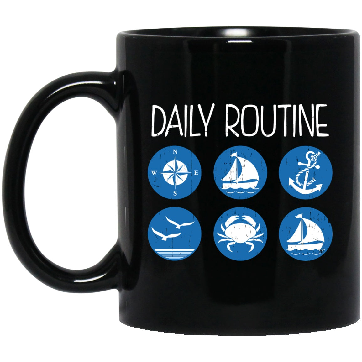 Daily Routine Coffee Mug - Pirate Coffee Cap - GoneBold.gift
