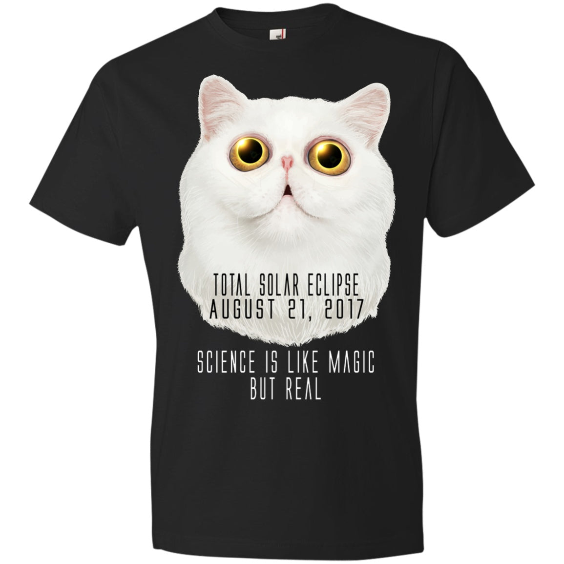 Science Is Like Magic Solar Eclipse Cat Unisex T-Shirts - GoneBold.gift