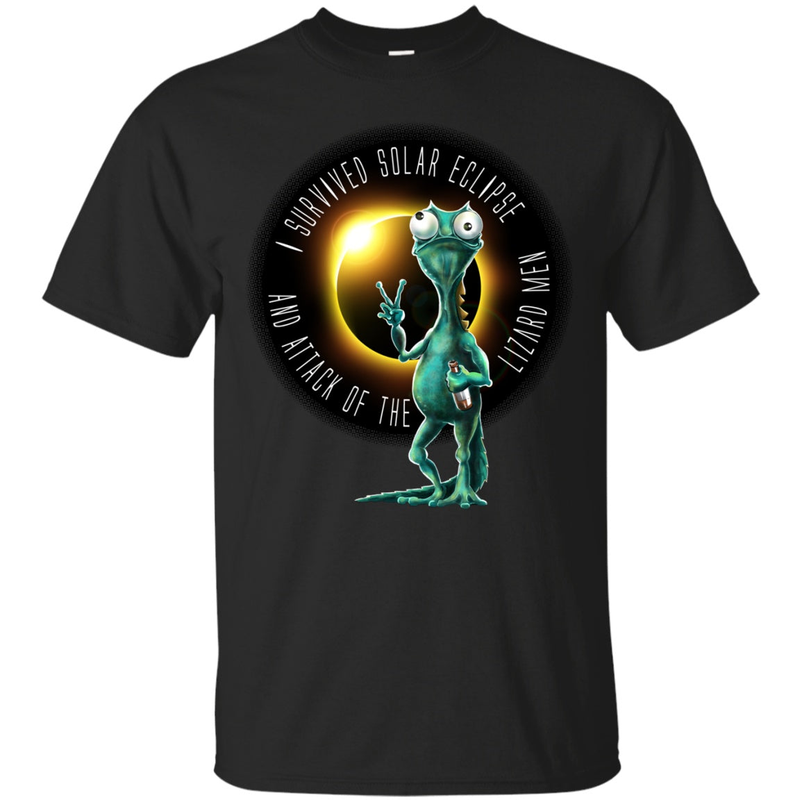 Solar Eclipse Hoodies Unisex - Attack of the Lizardmen - GoneBold.gift