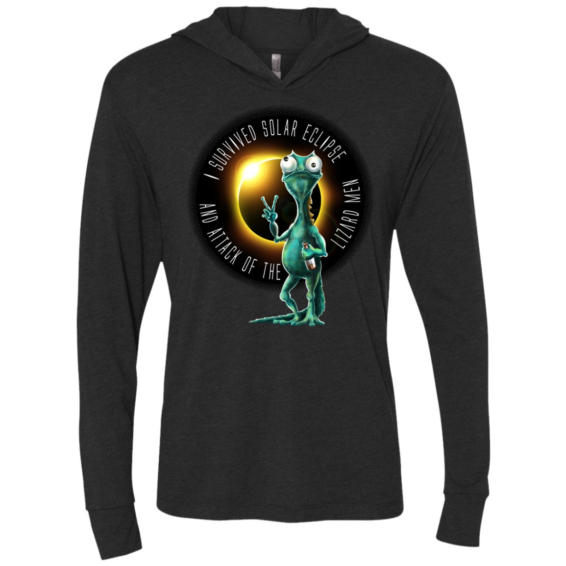 Solar Eclipse Hoodies Unisex - Attack of the Lizardmen - GoneBold.gift
