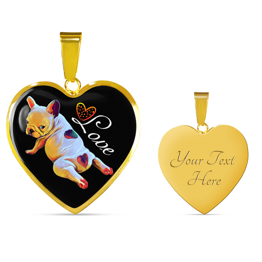 French Bulldog Lover Luxury 18K Gold Necklace & Bangle - Customize Option - GoneBold.gift
