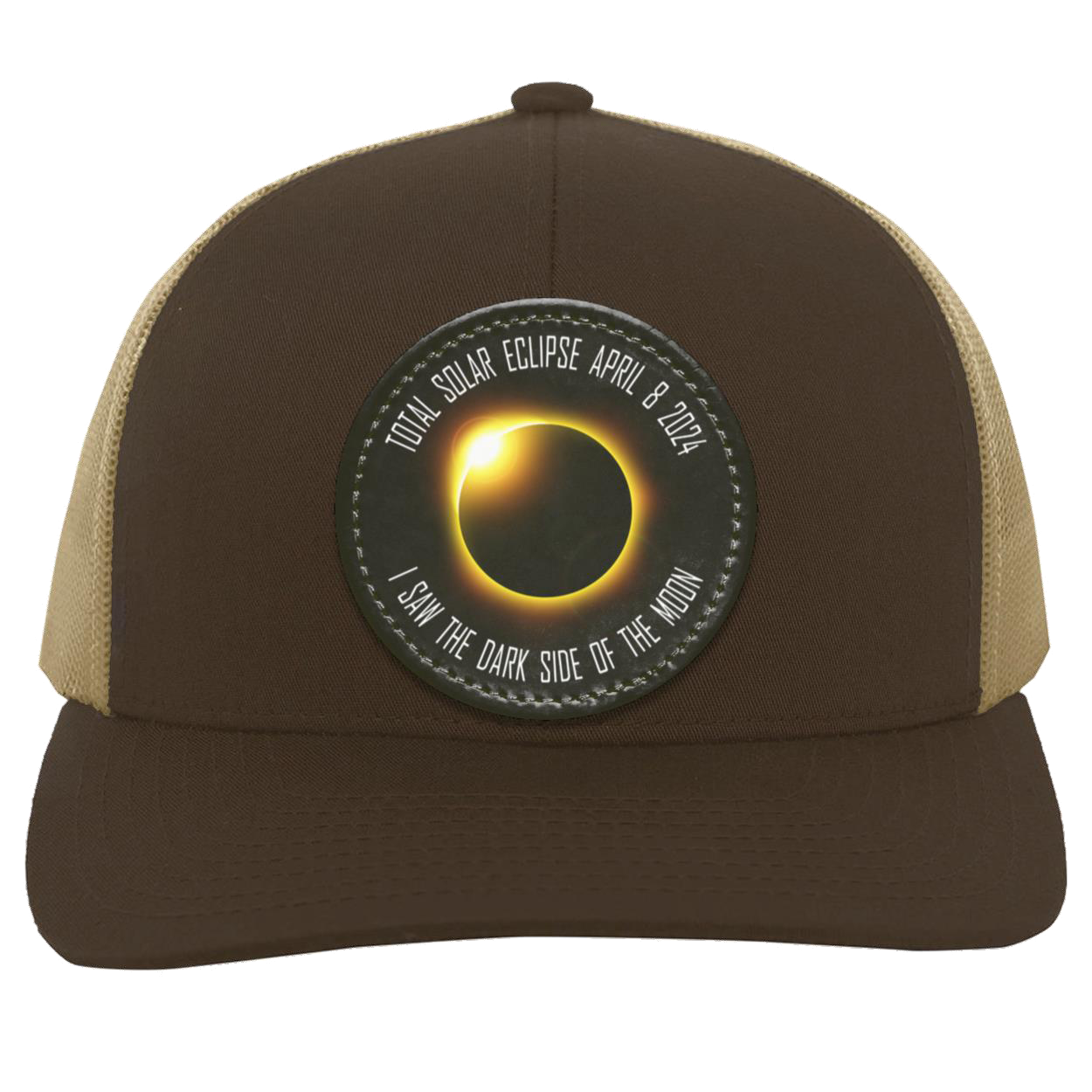 Total Solar Eclipse April 8 2024 eclipse hat cap, I Saw the Dark Side of the Moon, Eclipse gift, Trucker Snap Back - Patch