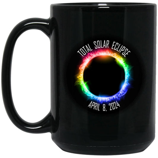 Total Solar Eclipse April 8 2024 eclipse 15oz Black Mug