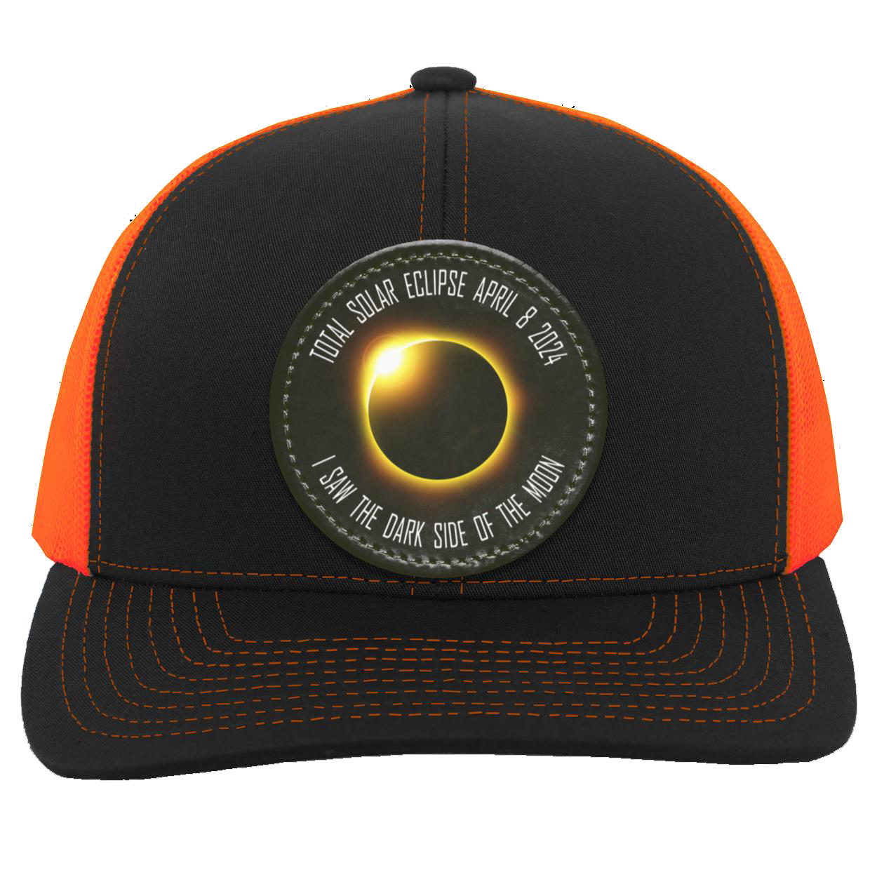 Total Solar Eclipse April 8 2024 eclipse hat cap, I Saw the Dark Side of the Moon, Eclipse gift, Trucker Snap Back - Patch