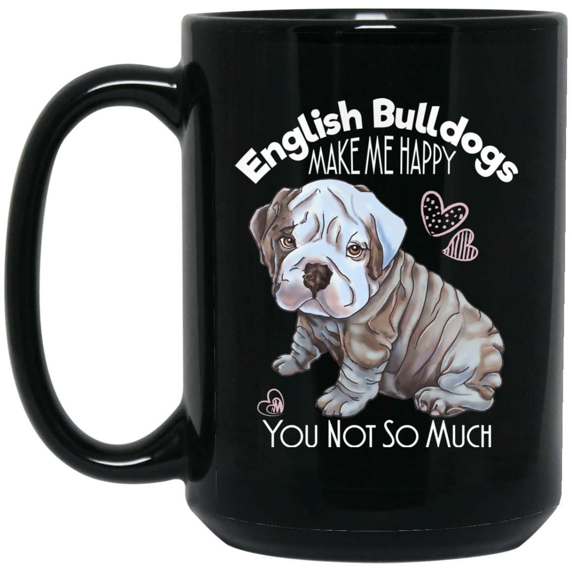 English Bulldog Mug - Funny Black Coffee Mugs - GoneBold.gift