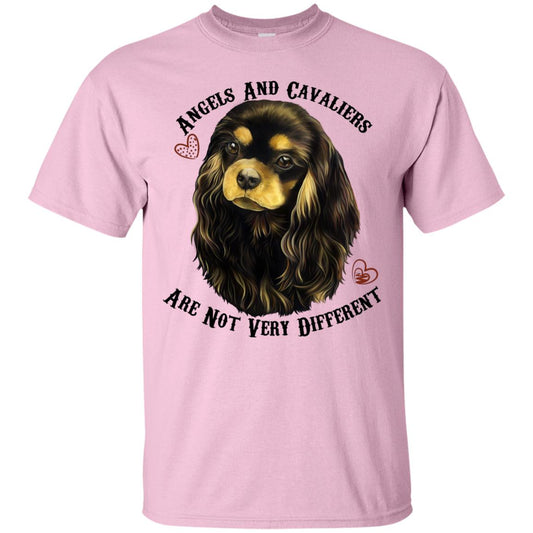 Cavalier King Charles Spaniel Black and Tan Angels T-Shirt - GoneBold.gift