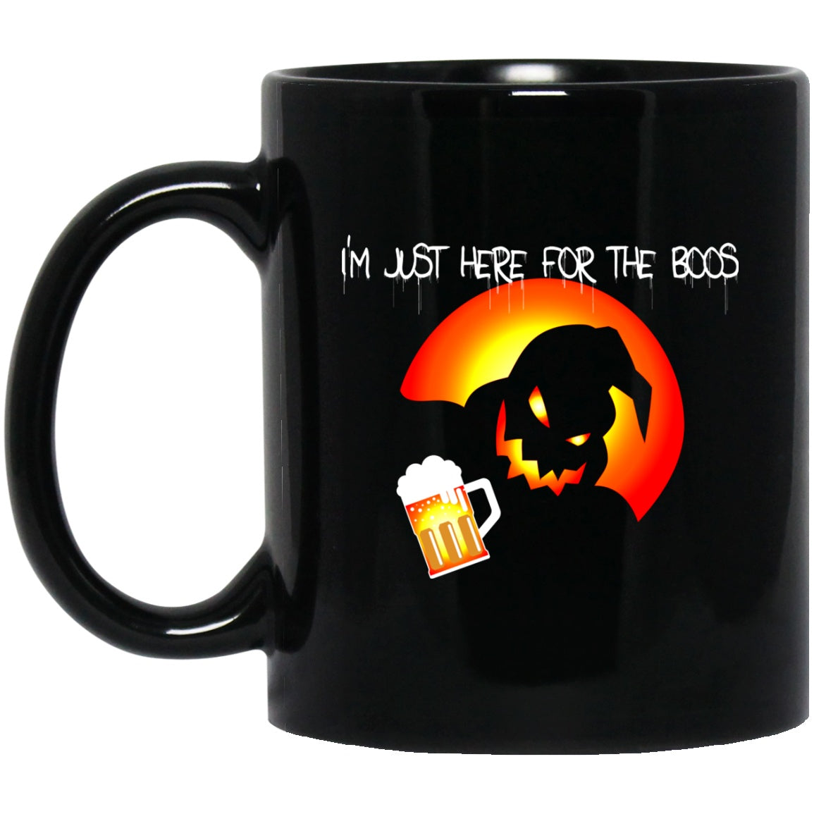I'm Here For The Boos Halloween Mug Black Coffee Mugs - GoneBold.gift