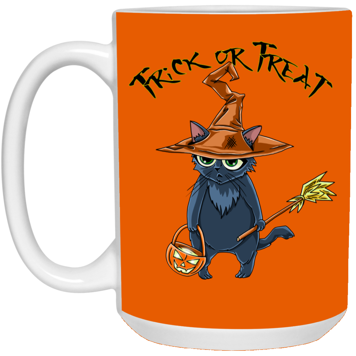 Trick or Treat Halloween Cat Mug - GoneBold.gift