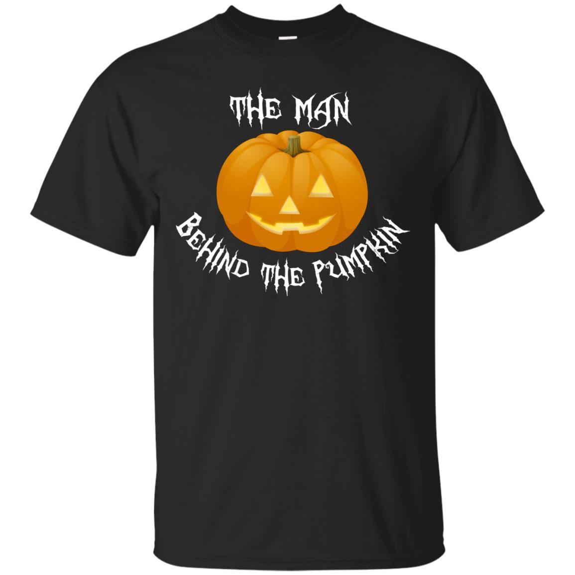 Dad Shirt Gift for Daddy Man Behind the Pumpkin Funny Unisex Tees - GoneBold.gift