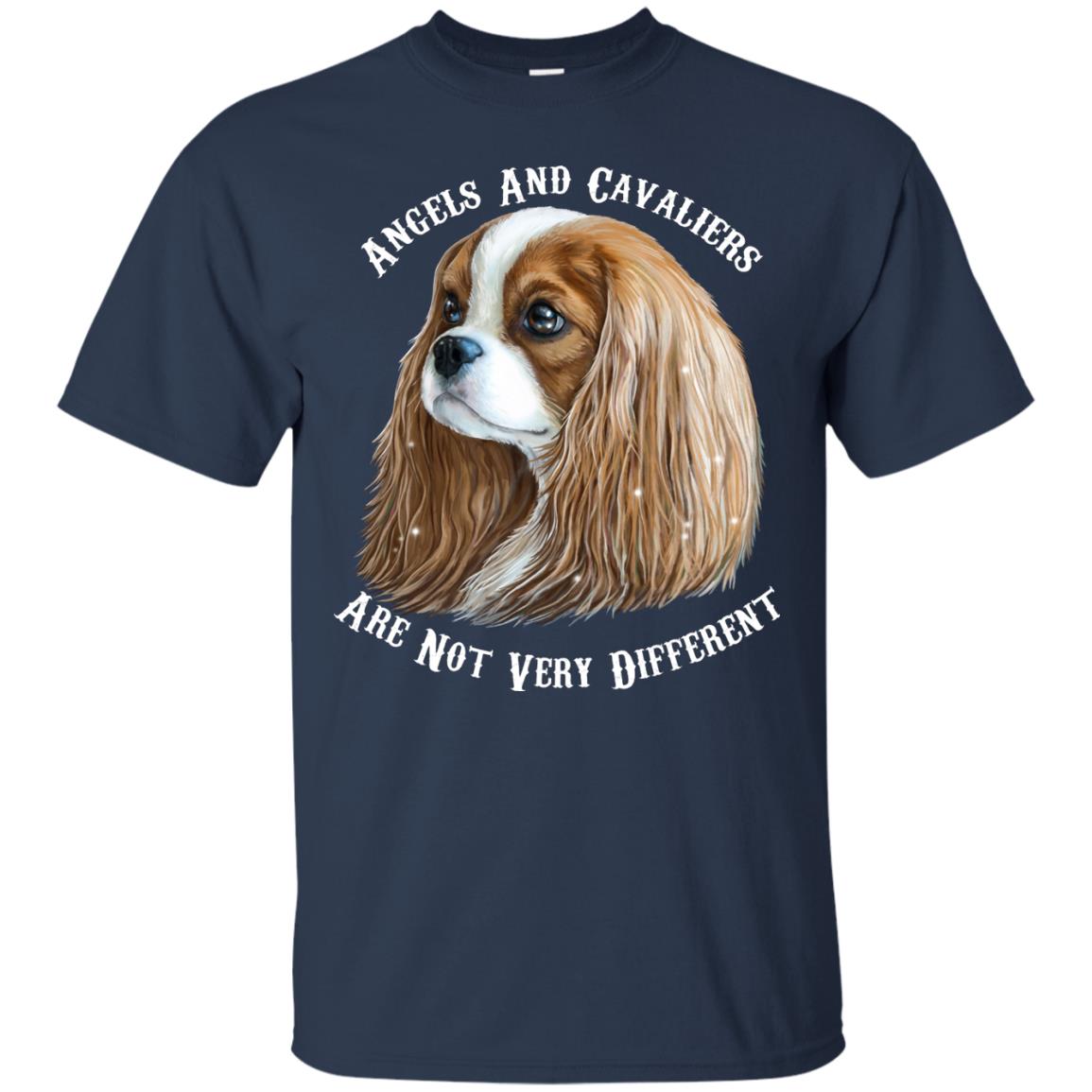 Cavalier King Charles Spaniel Blenheim Angels and Cavaliers Cotton T-Shirt - GoneBold.gift