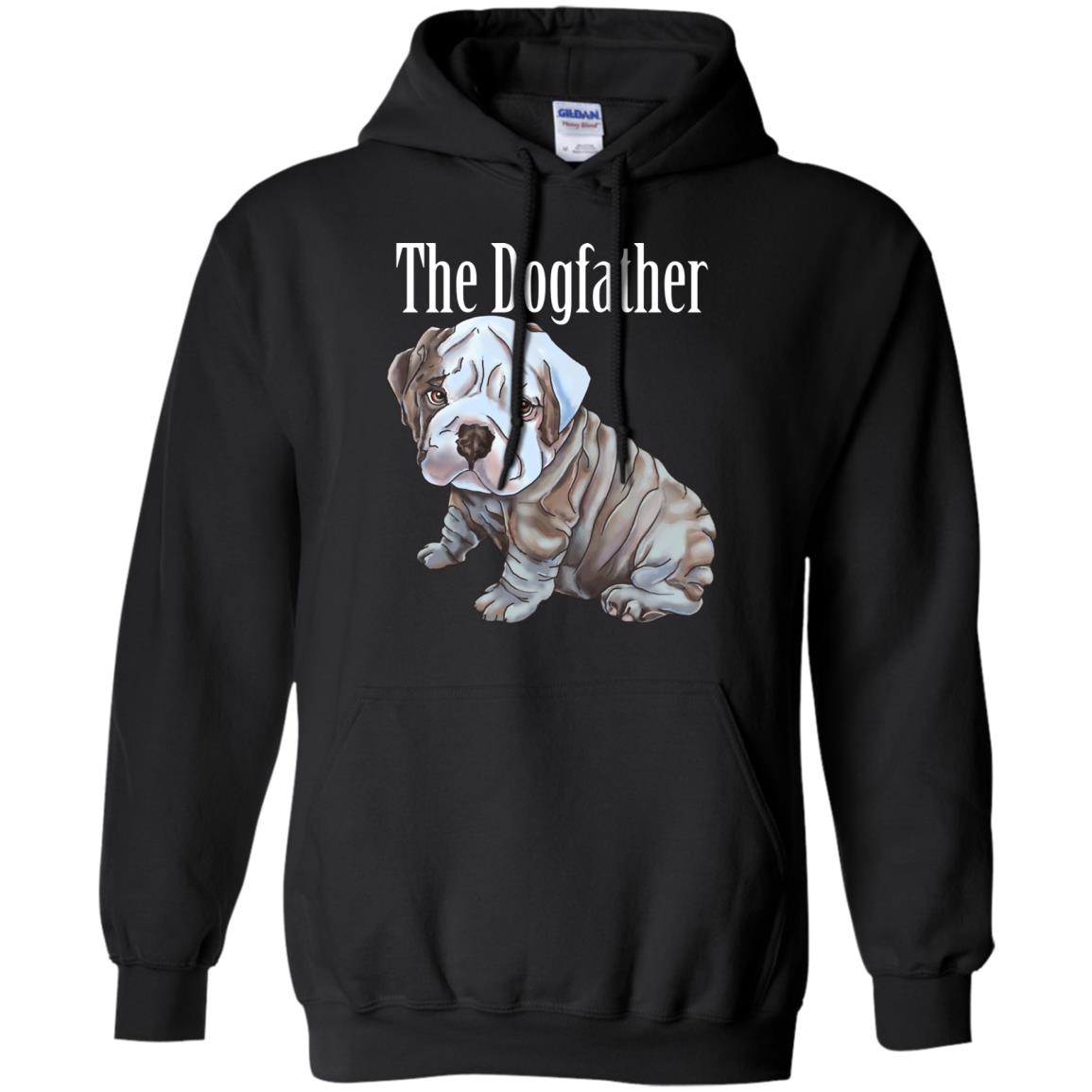 English bulldog Hoodie For Men - The Dogfather - GoneBold.gift