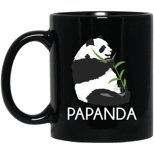 Papa Panda Papanda Dad Gift Black Coffee Mugs - GoneBold.gift