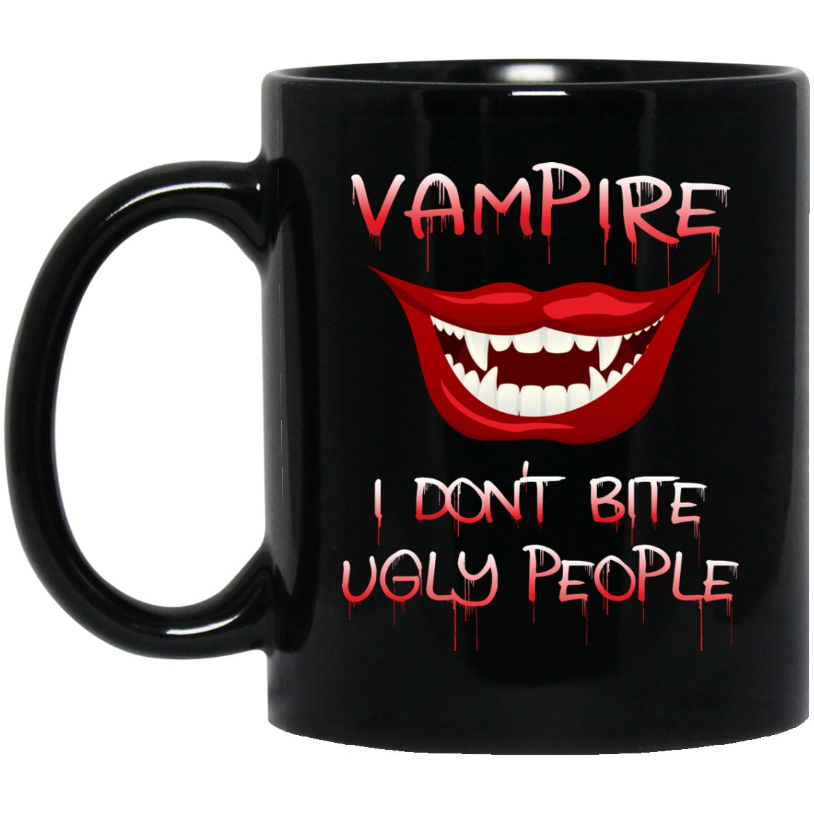 Funny Halloween Vampire Mug Black Coffee Mugs - GoneBold.gift