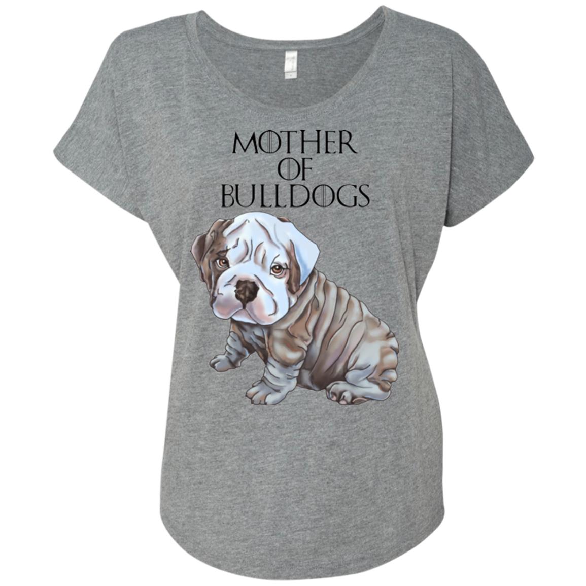 English Bulldog Shirt For Women, Girls - Mother of Bulldogs - GoneBold.gift