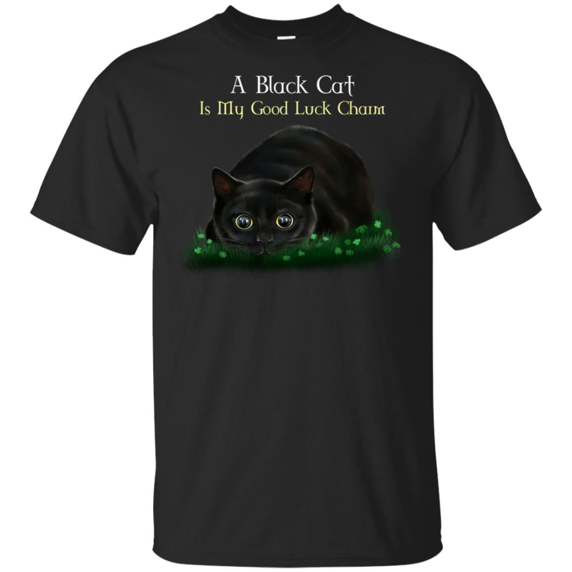 Cat T-Shirt, A Black Cat Is My Good Luck Charm, Funny shirt, Cat gifts - GoneBold.gift