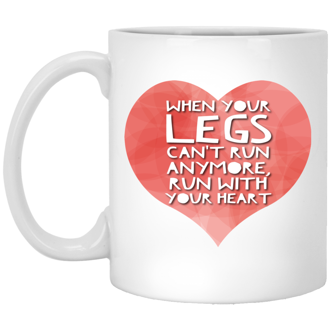 Running Gifts - Runner's Heart Coffee Mug - GoneBold.gift