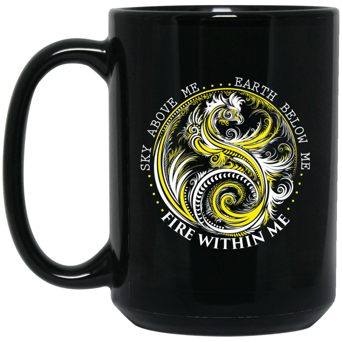 Yin Yang Dragon Coffee Mug - GoneBold.gift