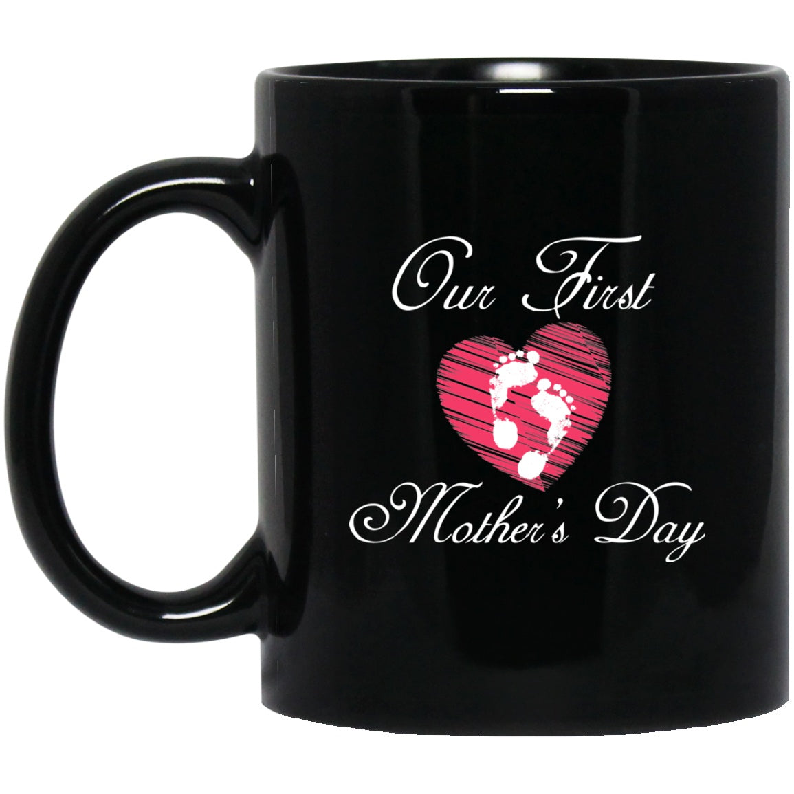 First Mother's Day Black Coffee Mugs - GoneBold.gift