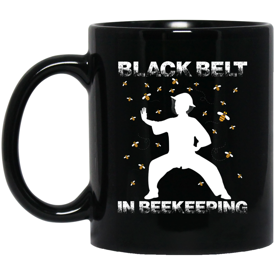 Funny Beekeeper Mug - Black Belt Beekeeper Gifts - GoneBold.gift