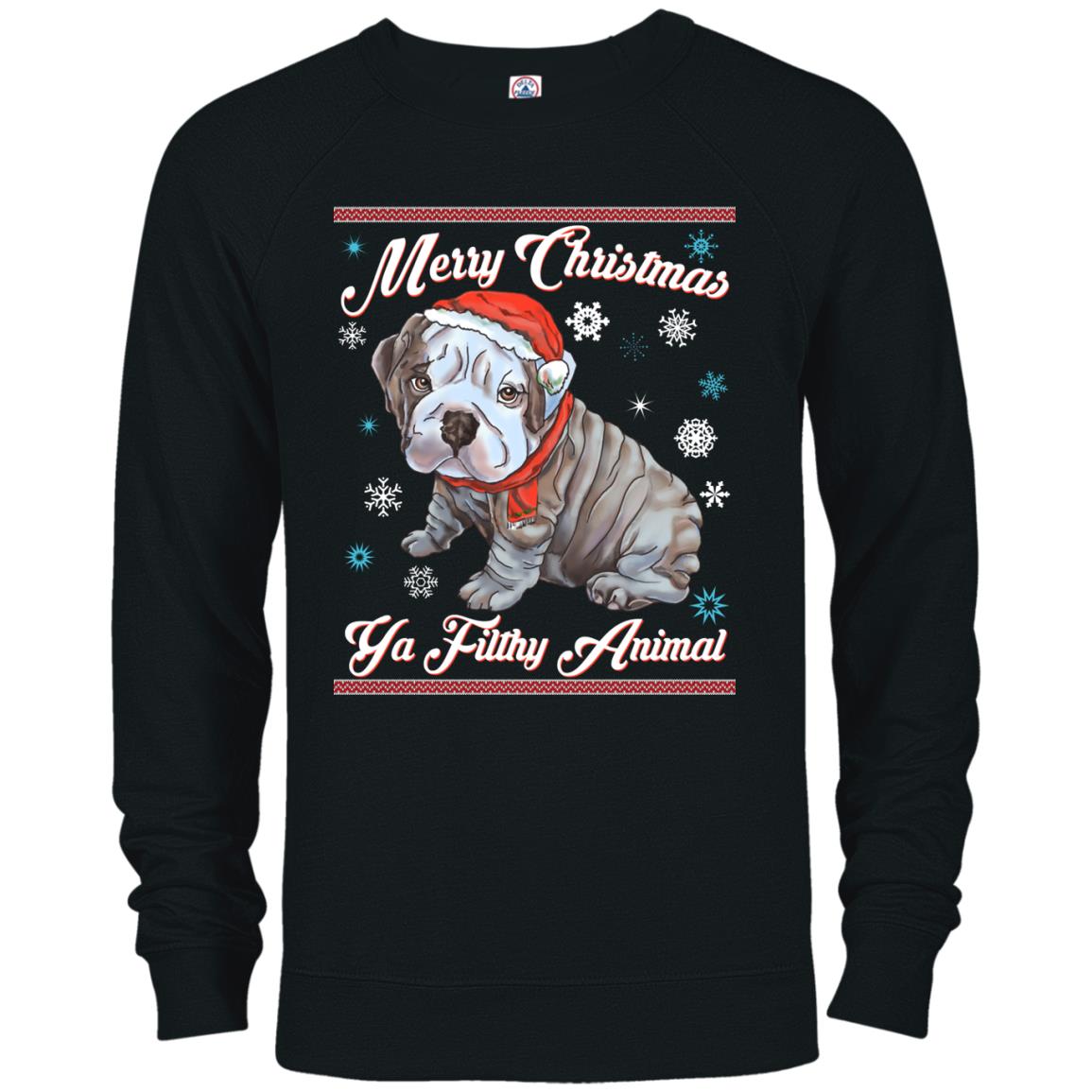Christmas Sweater English Bulldog Puppy Hoodies sweaters - GoneBold.gift