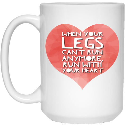 Running Gifts - Runner's Heart Coffee Mug - GoneBold.gift