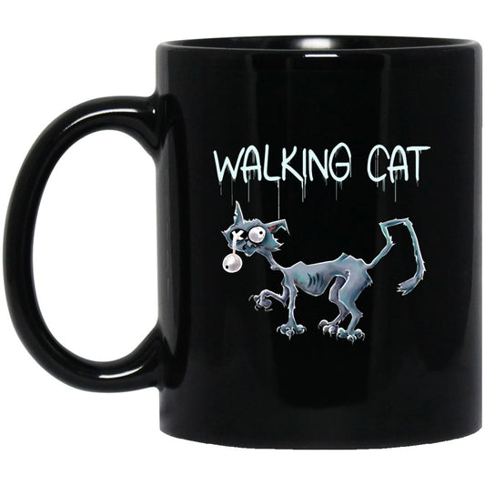 Cat Zombie Halloween Black Coffee Mugs - GoneBold.gift