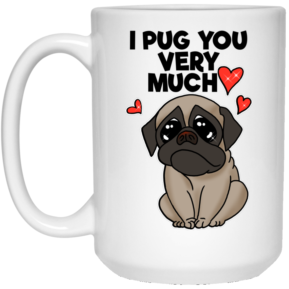 Valentine's Gift Pug Mug, Gift for Girlfriend, Boyfriend, Pug mom, dad - GoneBold.gift
