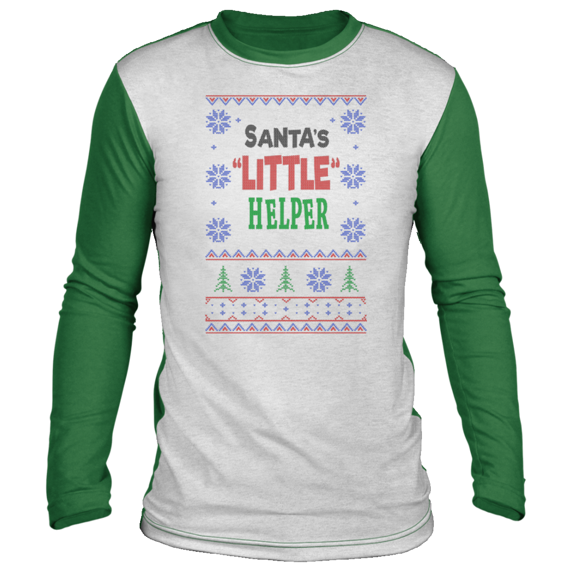 Santa's LITTLE Helper, Ugly Christmas ‘sweater’ Long Sleeve - GoneBold.gift