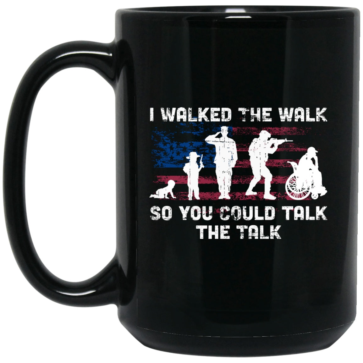Veteran Mug i Walked The Walk Army Soldier Black Coffee Mugs - GoneBold.gift