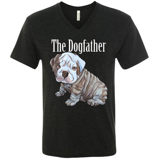 English Bulldog T-shirt for Men - The Dogfather - GoneBold.gift