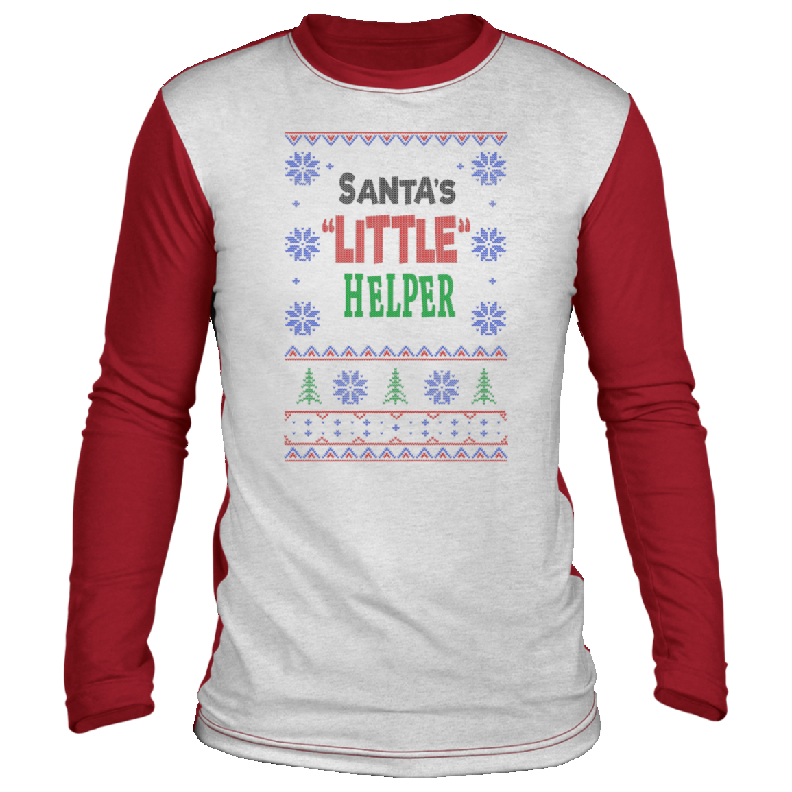 Santa's LITTLE Helper, Ugly Christmas ‘sweater’ Long Sleeve - GoneBold.gift