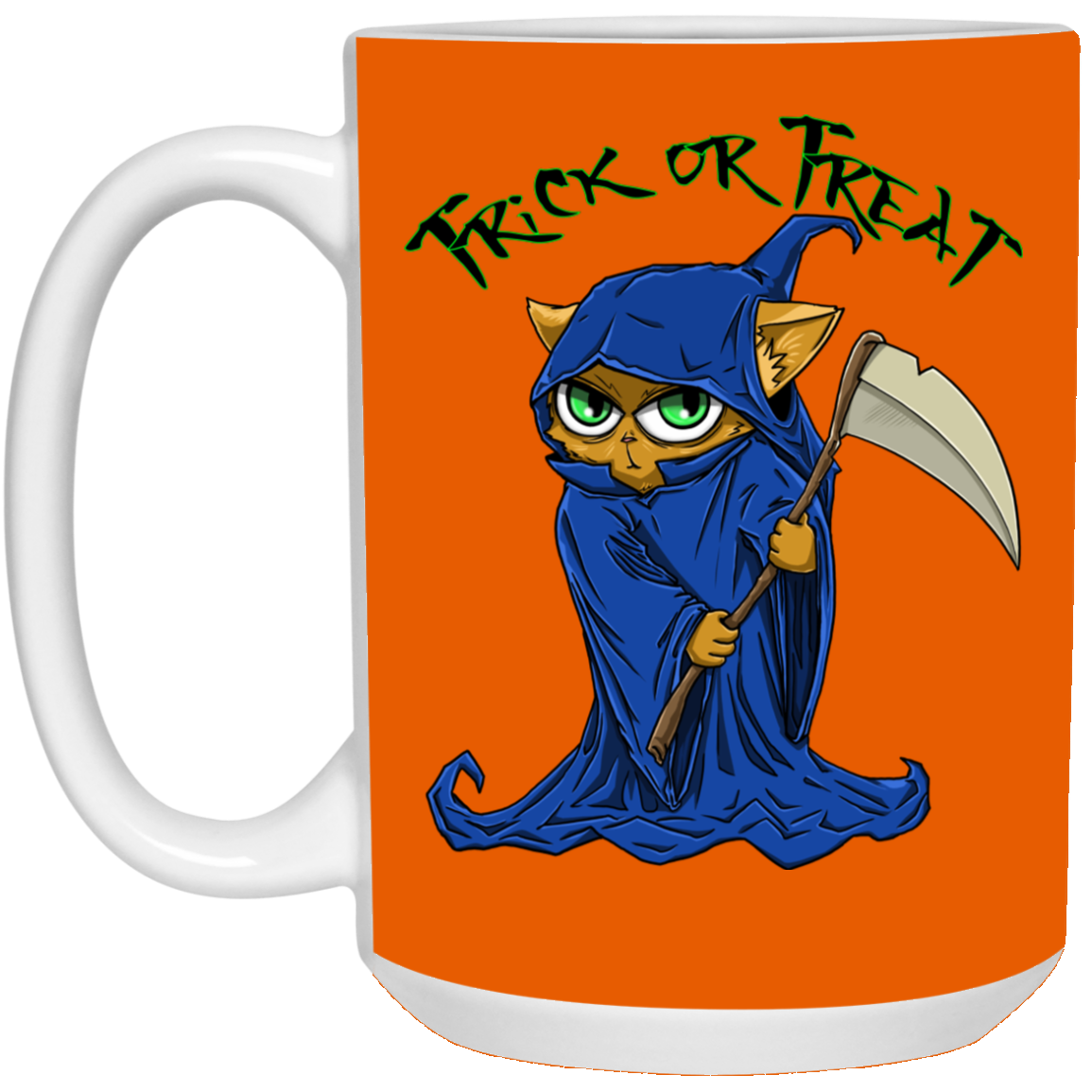 Trick or Treat Halloween Cat Mug - GoneBold.gift