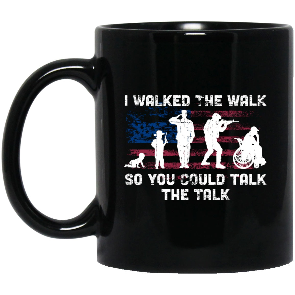 Veteran Mug i Walked The Walk Army Soldier Black Coffee Mugs - GoneBold.gift