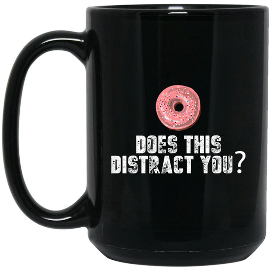Funny Mug Doughnut Gift when on Diet Black Coffee Mugs - GoneBold.gift