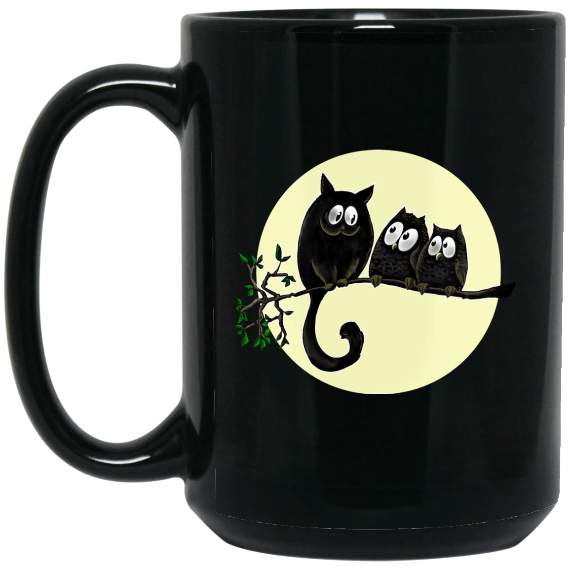 Cute Cat Owls Mug Halloween Black Coffee Mugs - GoneBold.gift
