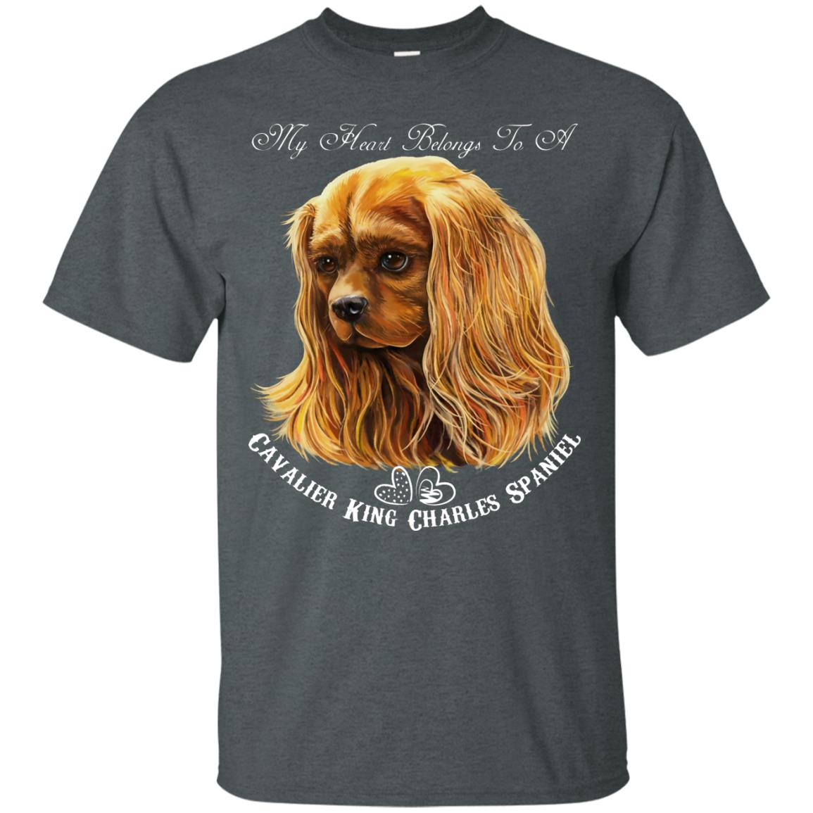 Cavalier King Charles Spaniel Ruby My Heart Cotton T-Shirt - GoneBold.gift