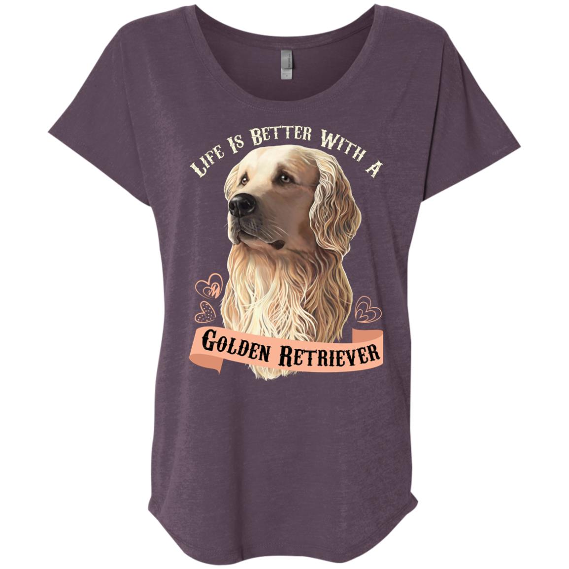 Life Is Better With A Golden Retriever Dolman Sleeve - GoneBold.gift