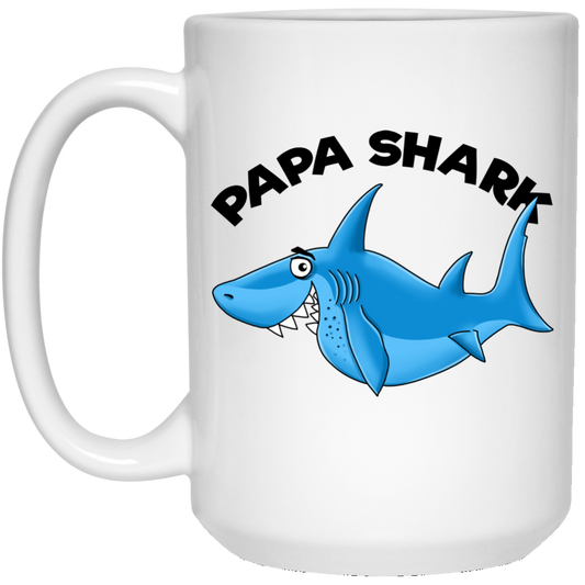 Papa Shark Mug - Shark Family, Gift for Dad - GoneBold.gift