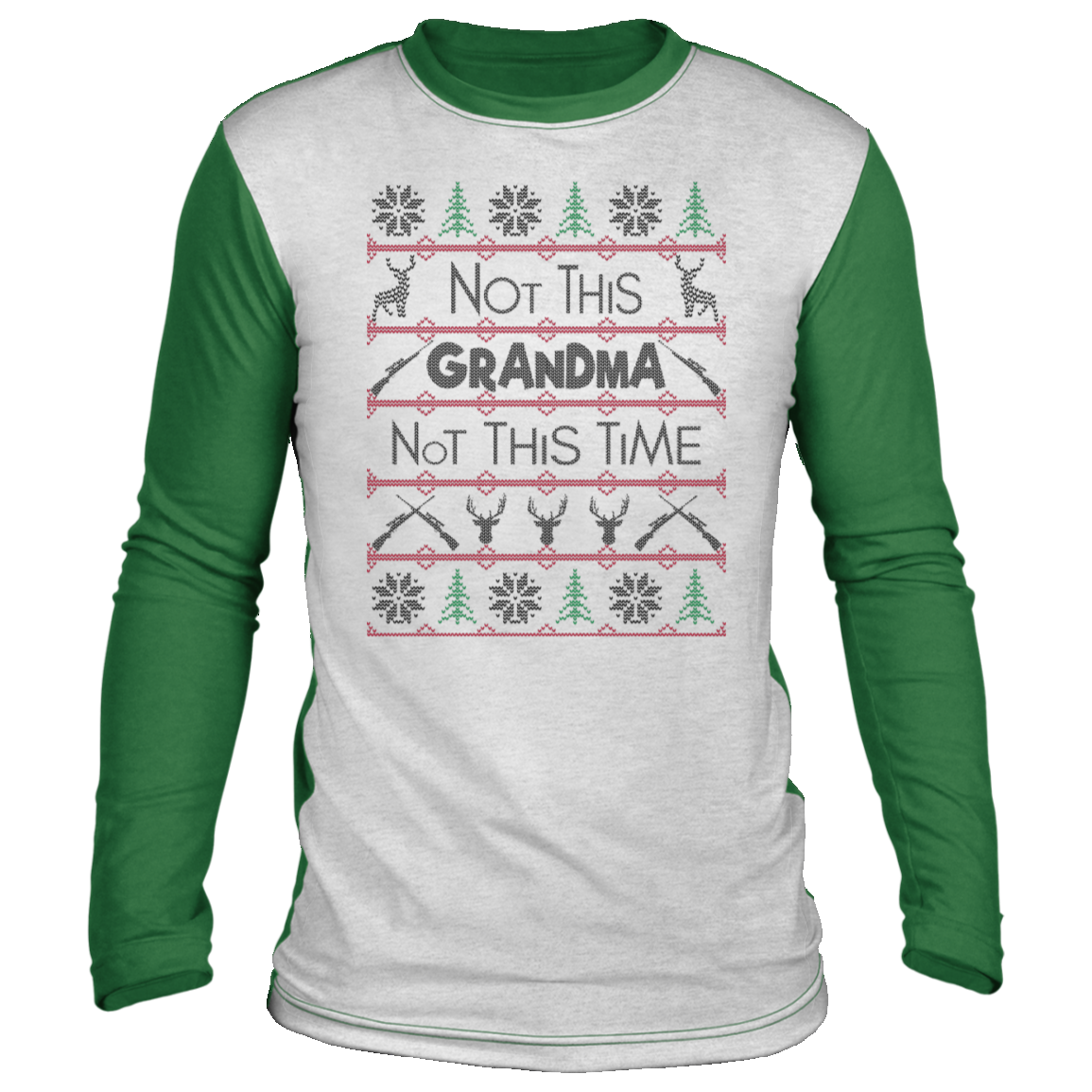 Not This Grandma, Funny Ugly Christmas ‘sweater’ Long Sleeve - GoneBold.gift