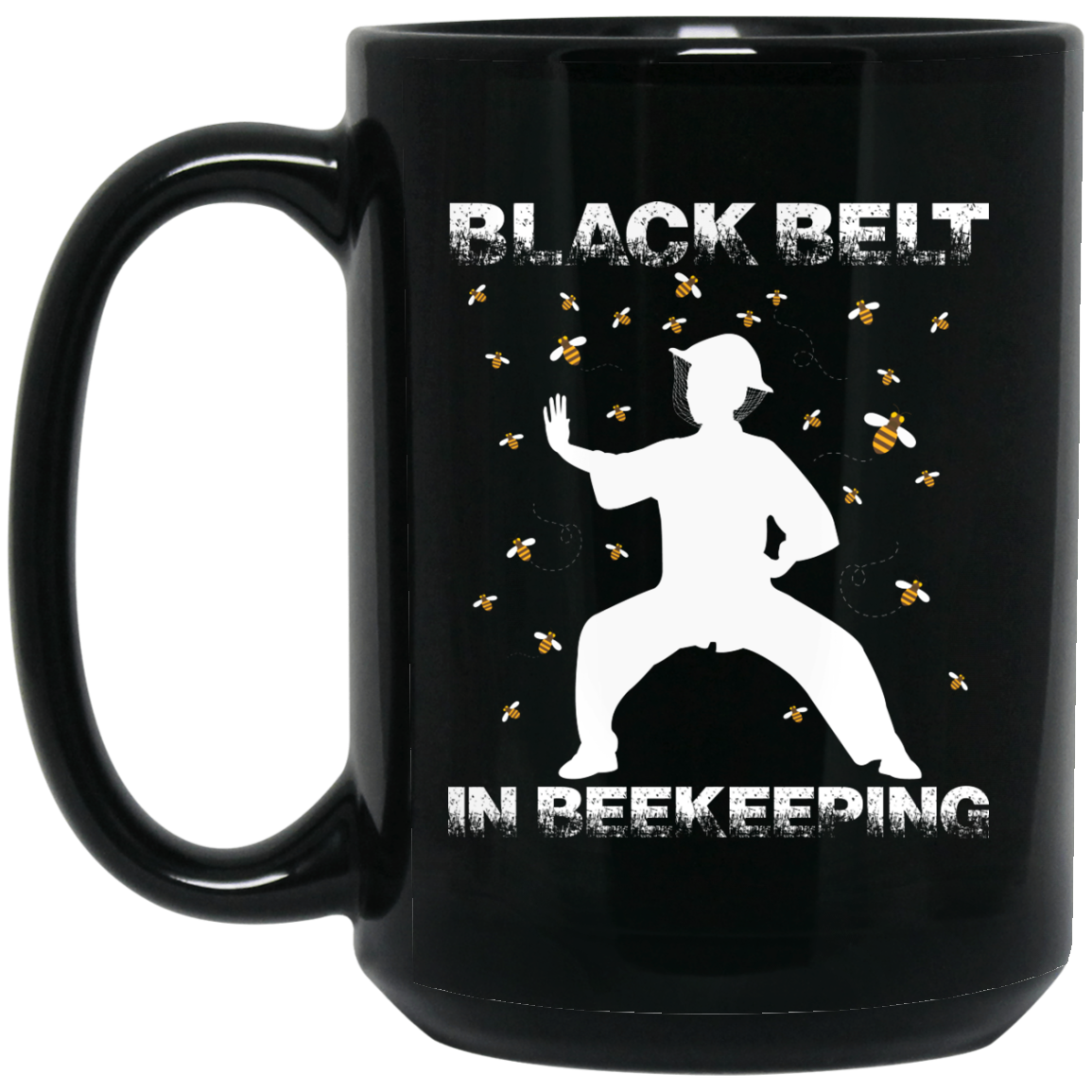 Funny Beekeeper Mug - Black Belt Beekeeper Gifts - GoneBold.gift
