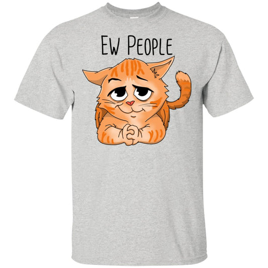 Cat Gift, Ew People Cotton T-Shirt - GoneBold.gift