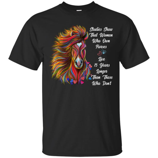 Horse T-shirt for Women, Horse Gift, Studies Show Funny Shirt - GoneBold.gift