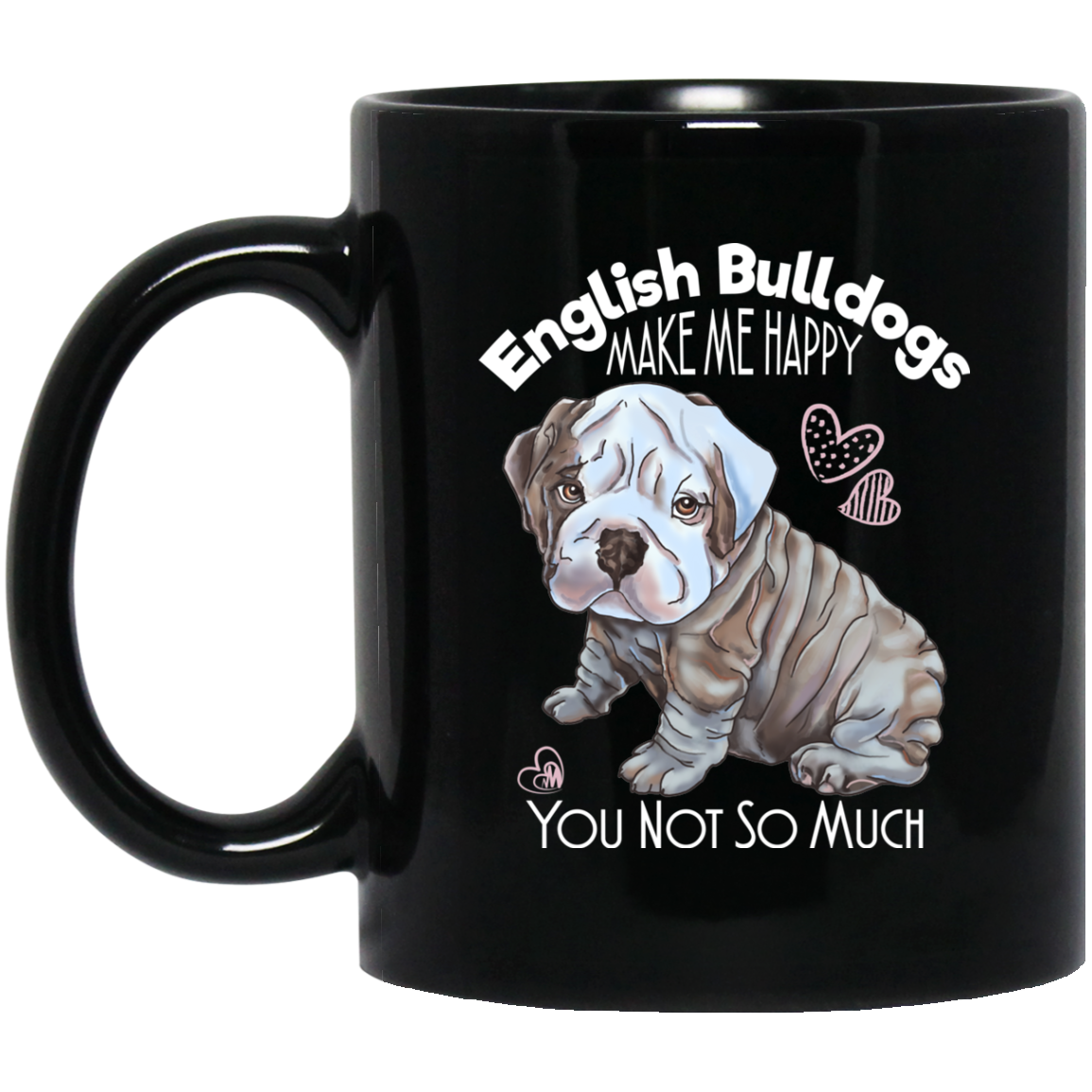 English Bulldog Mug - Funny Black Coffee Mugs - GoneBold.gift