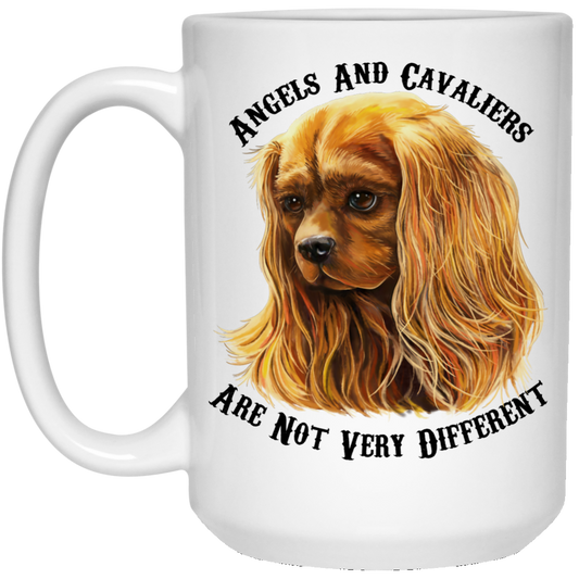 Cavalier King Charles Spaniel Gifts - Cavaliers And Angels Ruby King Charles White Mugs White Mugs - GoneBold.gift