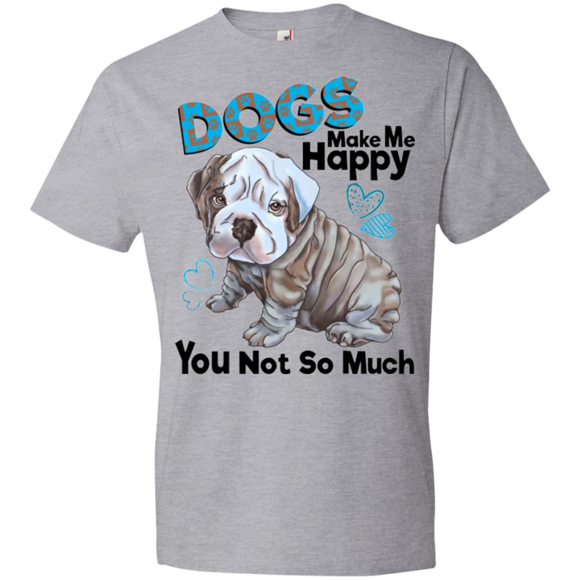 English bulldog premium T-shirt for Men, Women, Dogs Make Me Happy - GoneBold.gift