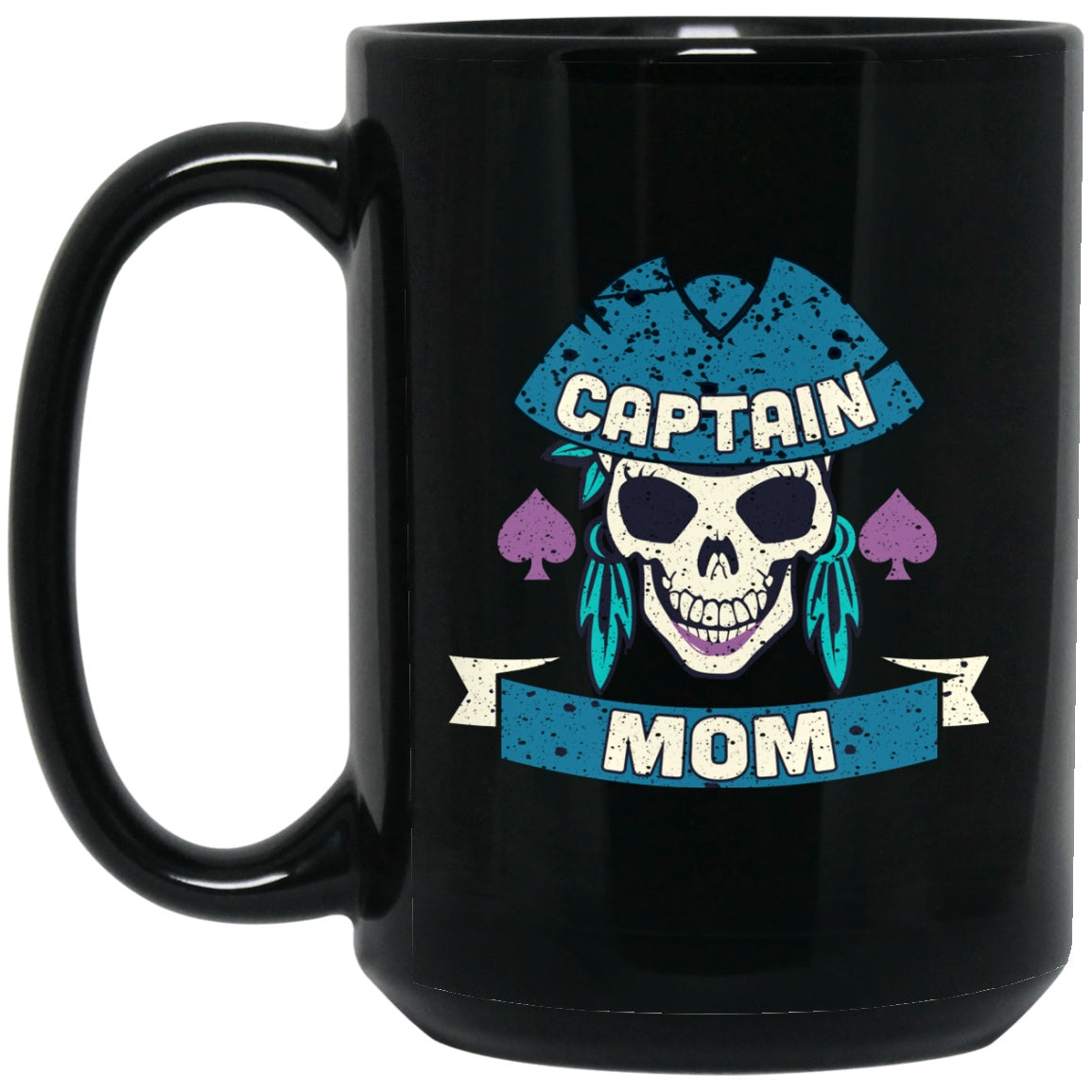 Captain Mom Mug Funny Gift Black Coffee Mugs - GoneBold.gift